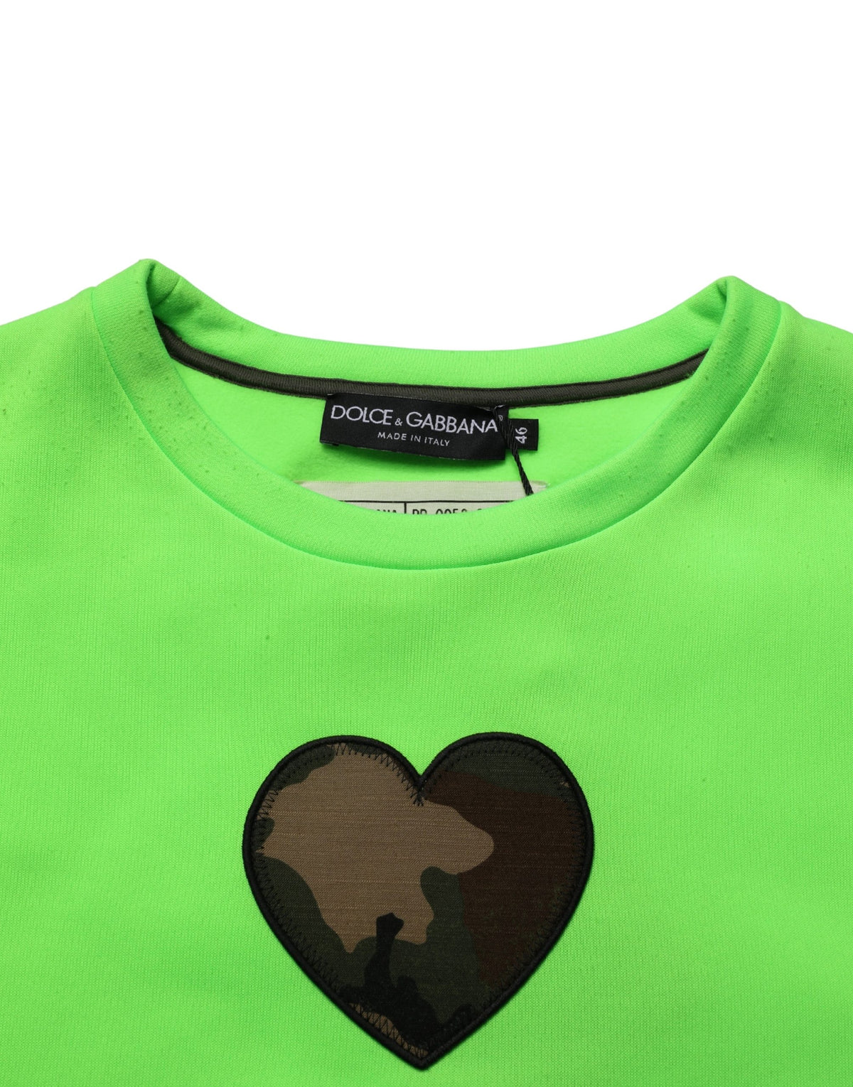 Sweat-shirt Dolce &amp; Gabbana vert patchwork cœur pour homme