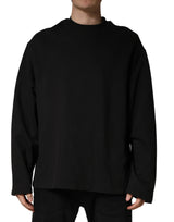 Sweat-shirt Dolce & Gabbana en coton noir à col rond