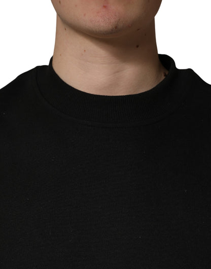 Sweat-shirt Dolce & Gabbana en coton noir à col rond