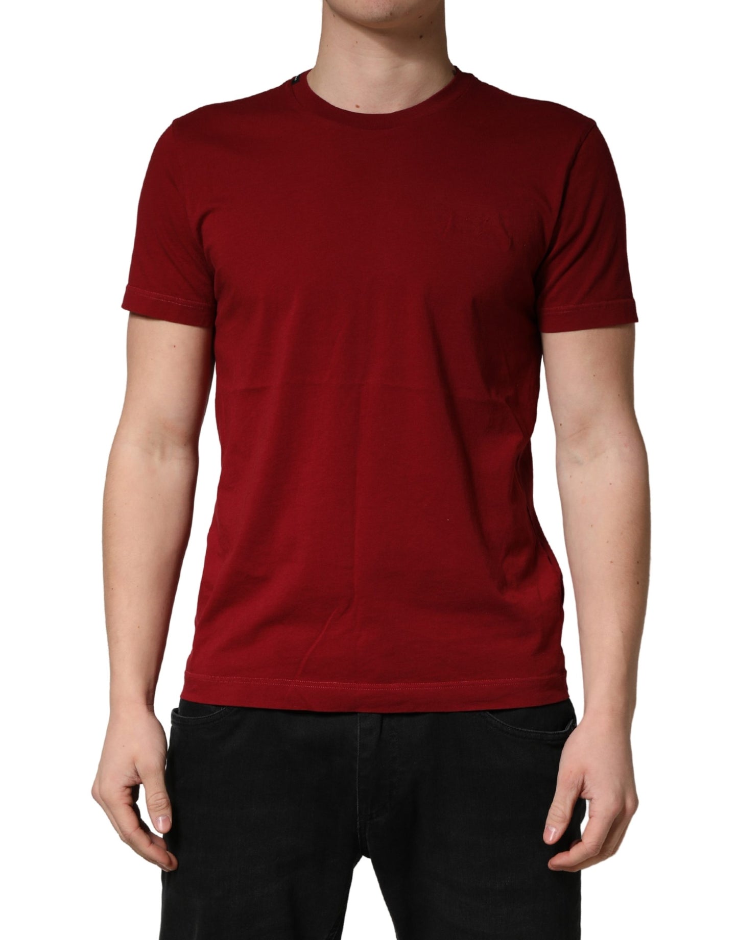 T-shirt Dolce & Gabbana en Coton Col Rond Manches Courtes Marron