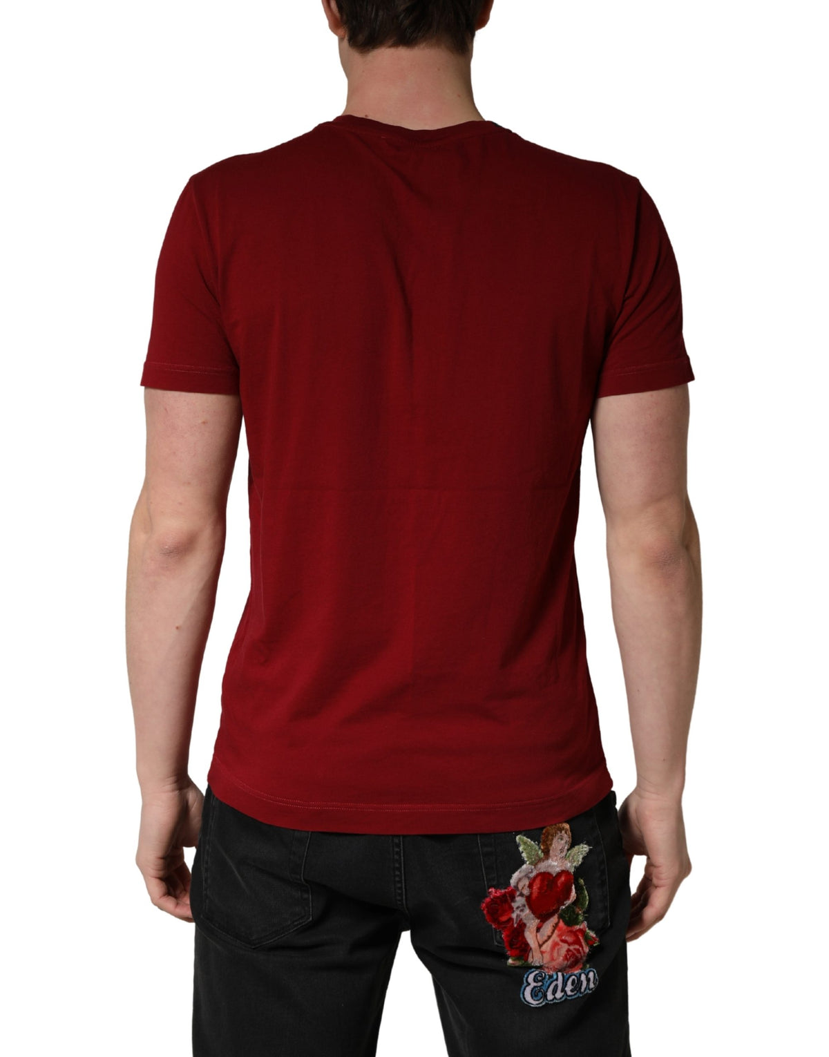 T-shirt Dolce & Gabbana en Coton Col Rond Manches Courtes Marron