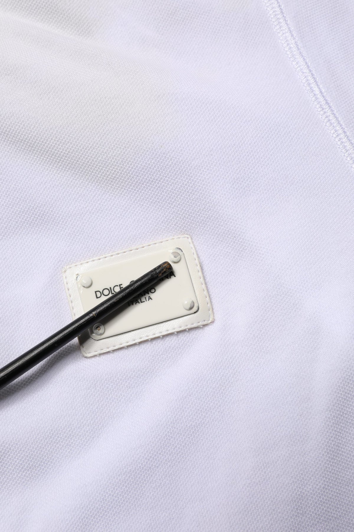 Polo homme Dolce & Gabbana blanc à col et manches courtes