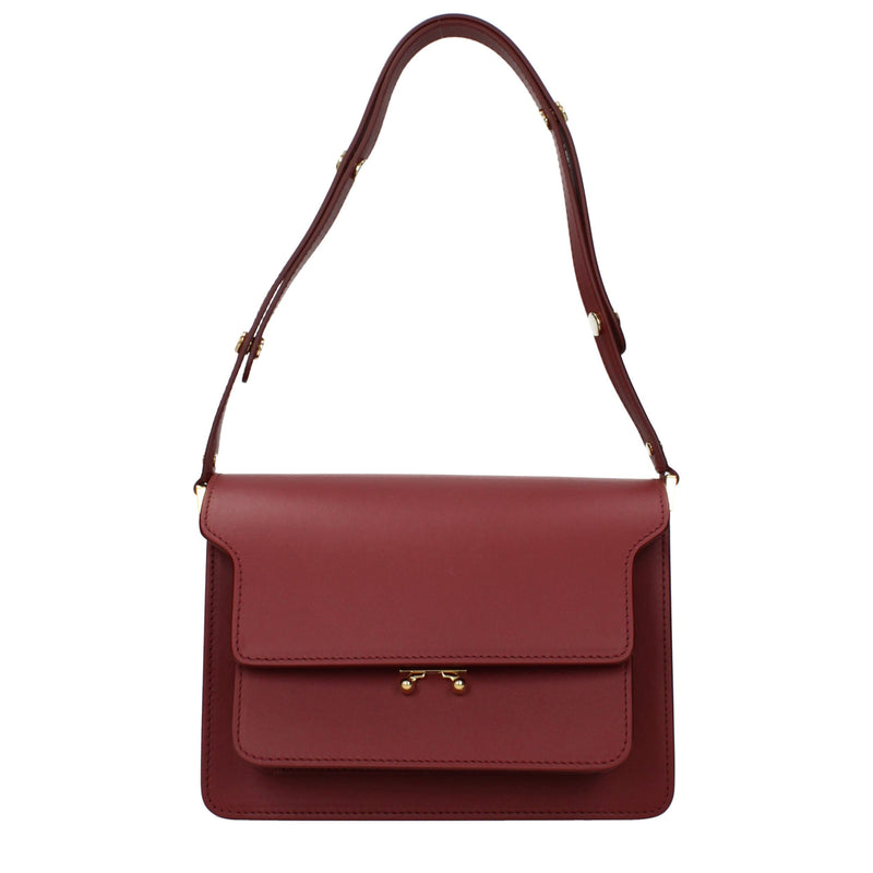 Marni Red Leather Shoulder Bag - Chic and Functional Accessory