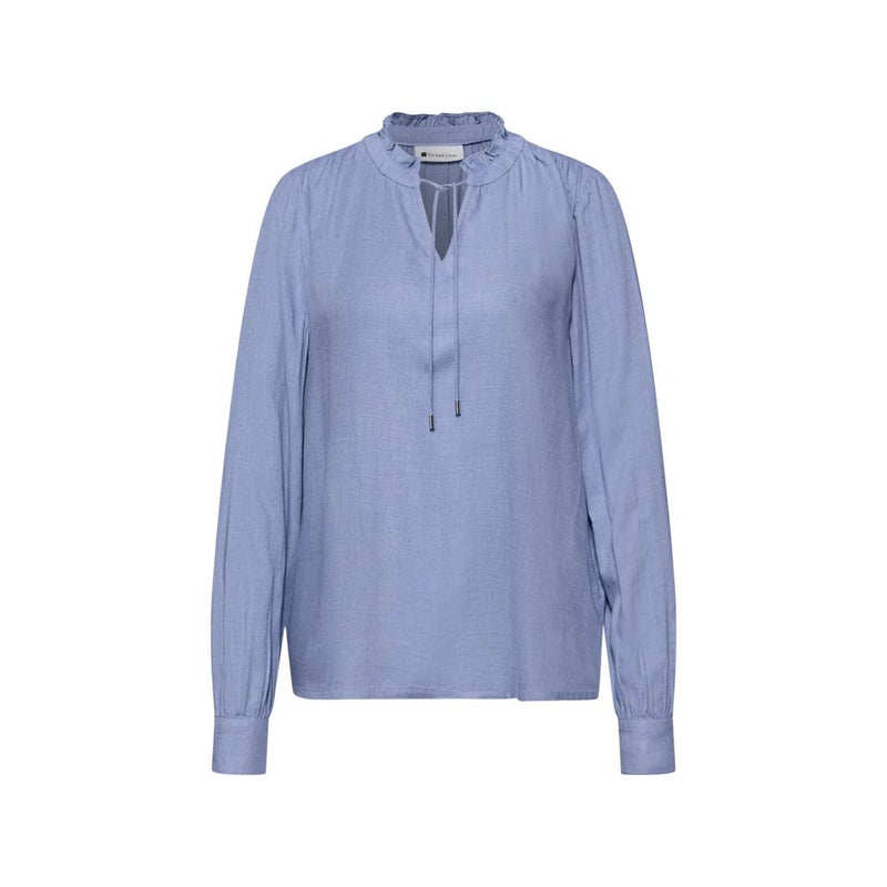 Street One Light Blue Viscose Blouse with Frill
