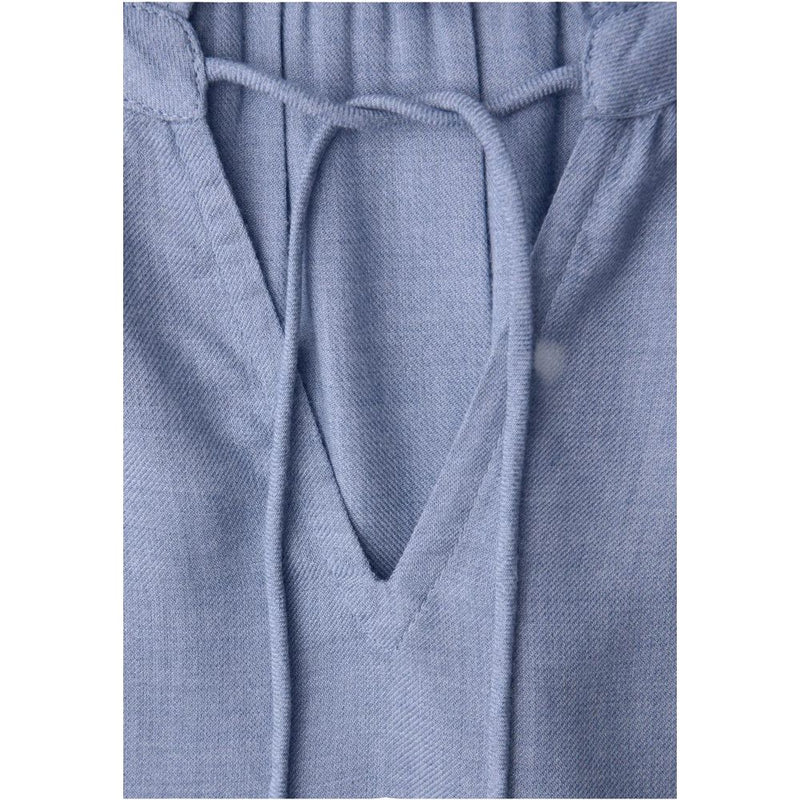 Street One Light Blue Viscose Blouse with Frill