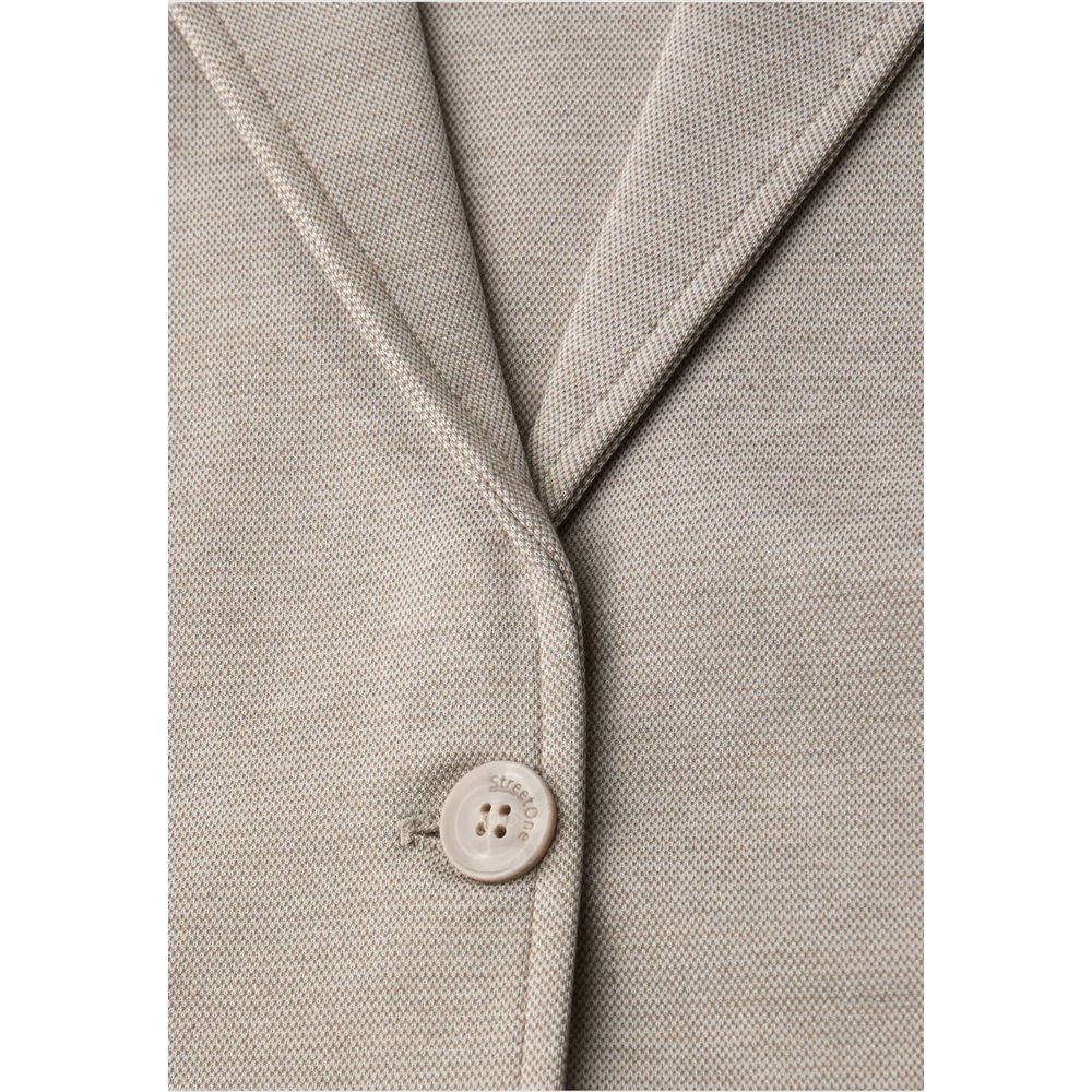 Street One Beige Polyacrylic Blazer for Women - Stylish & Versatile