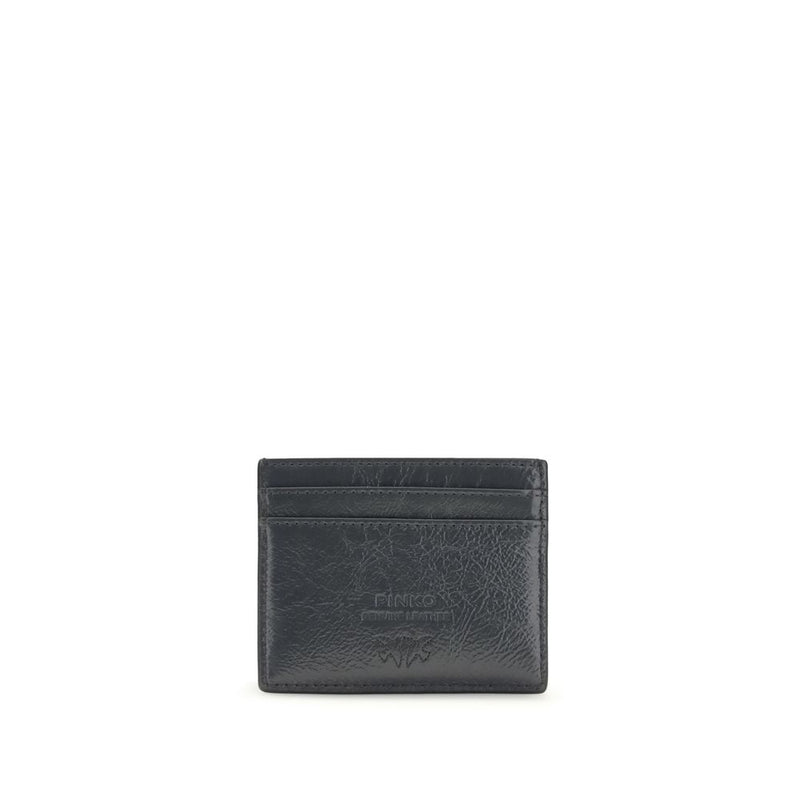 PINKO Gray Calf Leather Bos Taurus Wallet - Elegant Card Holder
