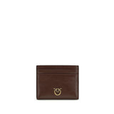 PINKO Bordeaux Calf Leather Bos Taurus Wallet - Sophisticated Accessory