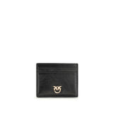 PINKO Black Calf Leather Bos Taurus Wallet - Elegant Card Holder