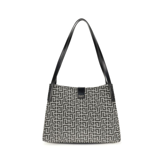 Balmain Black Cotton Shoulder Bag - Elegant & Functional Design