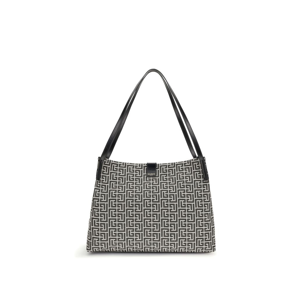 Balmain Black Cotton Shoulder Bag - Stylish Tote for Everyday Use