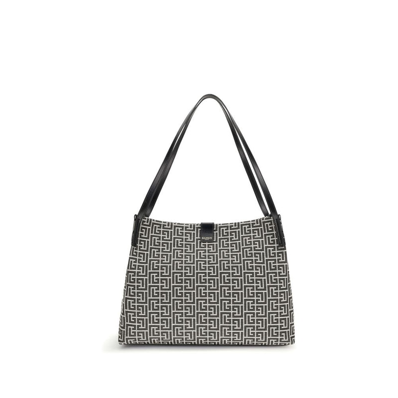 Balmain Black Cotton Shoulder Bag - Stylish Tote for Everyday Use