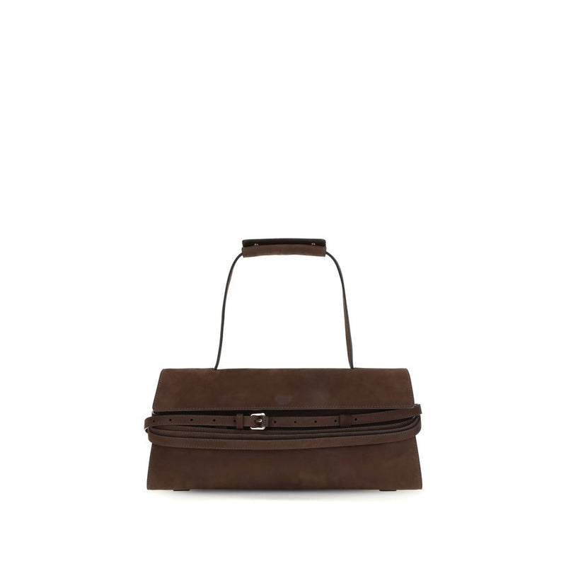 Moschino Brown Calf Leather Bos Taurus Handbag - Elegant & Unique
