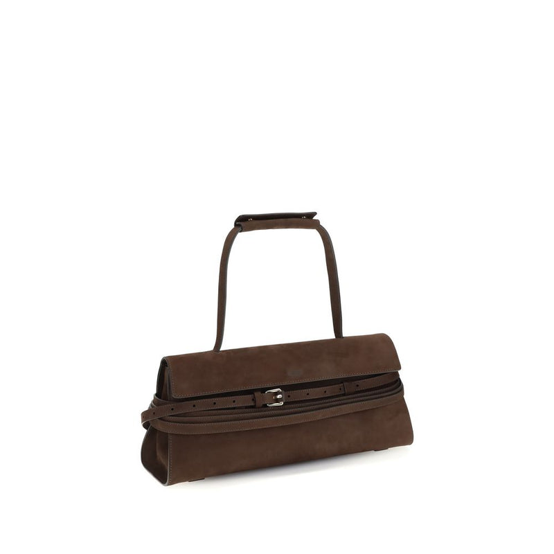 Moschino Brown Calf Leather Bos Taurus Handbag - Elegant & Unique
