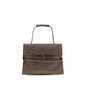 Moschino Brown Calf Leather Bos Taurus Handbag