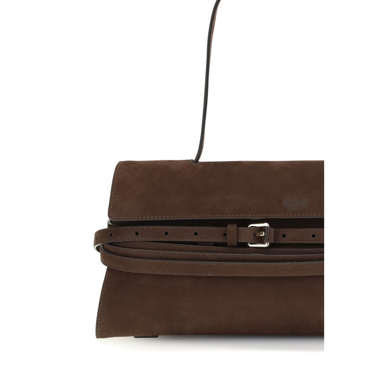 Moschino Brown Calf Leather Bos Taurus Handbag - Elegant & Unique