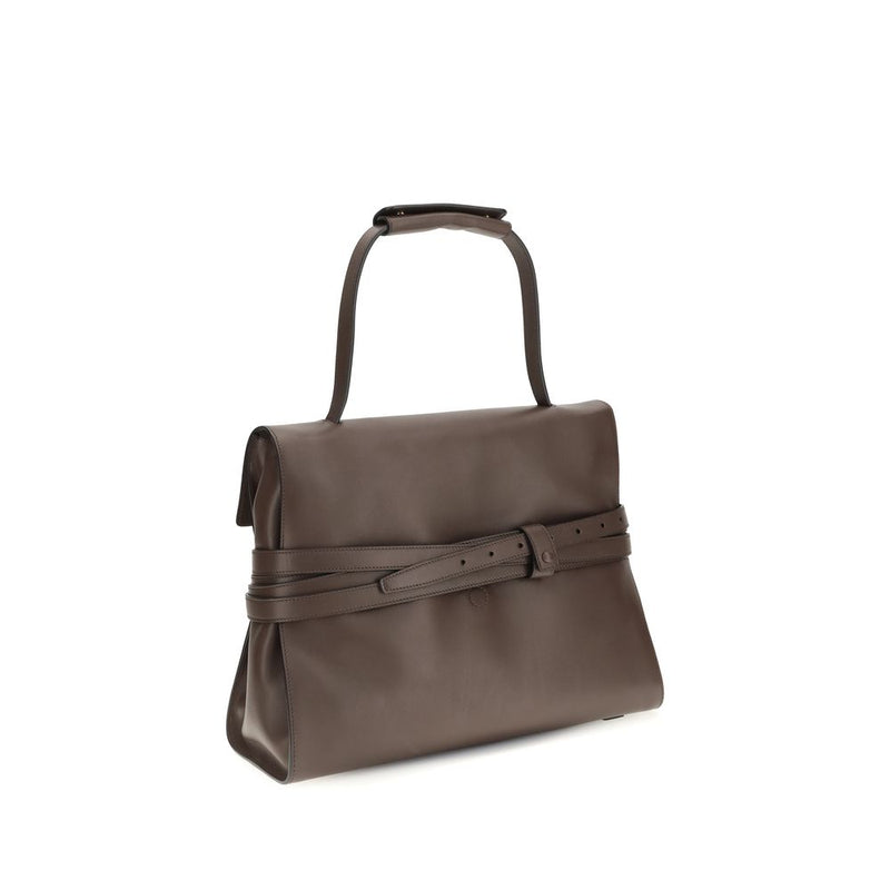 Moschino Brown Calf Leather Bos Taurus Handbag - Stylish & Versatile