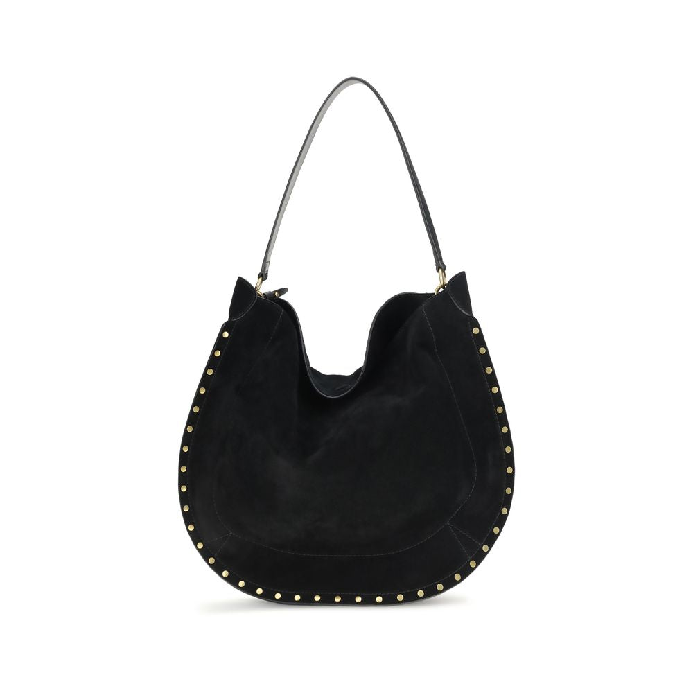 Isabel Marant Oskan Soft Black Calf Leather Shoulder Bag