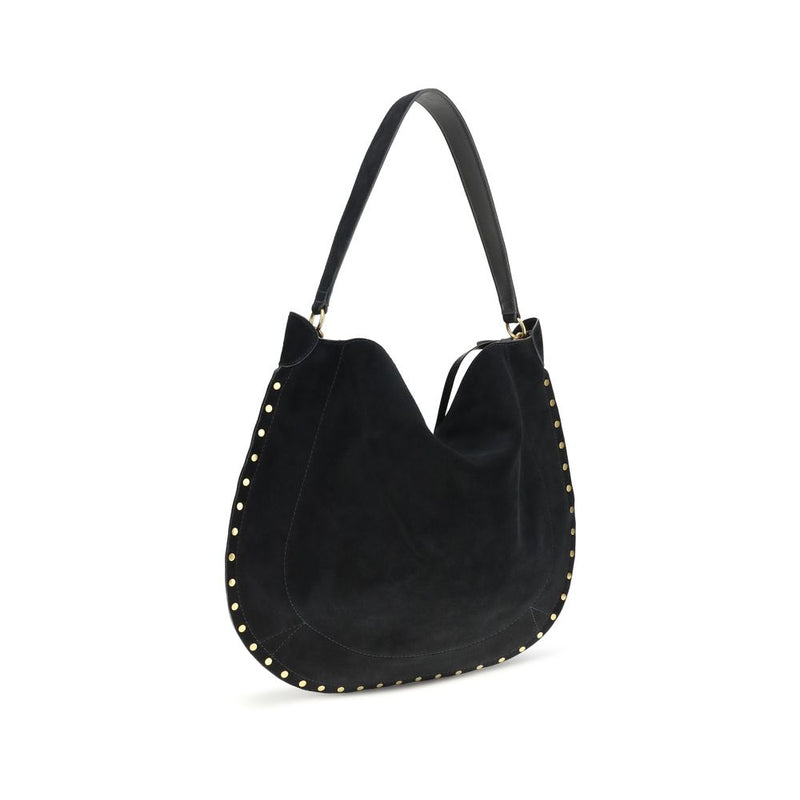 Isabel Marant Oskan Soft Black Calf Leather Shoulder Bag