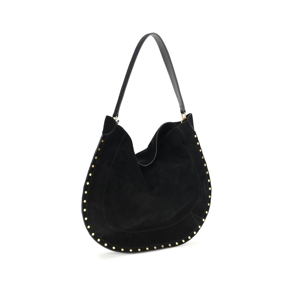 Isabel Marant Oskan Soft Black Calf Leather Shoulder Bag