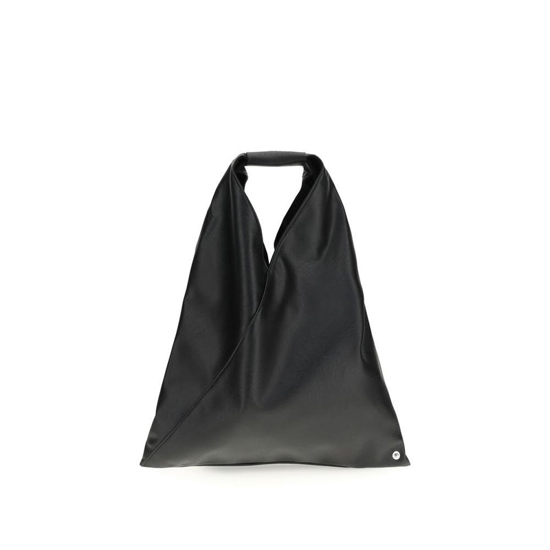 MM6 Black Polyethylene Handbag - Minimalist Elegance for Every Occasion