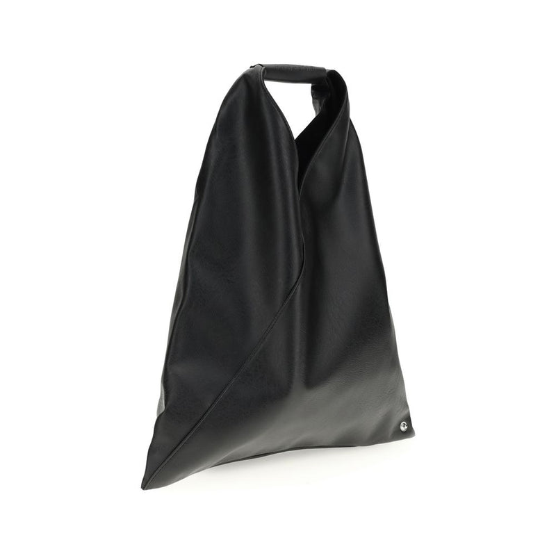 MM6 Black Polyethylene Handbag - Minimalist Elegance for Every Occasion