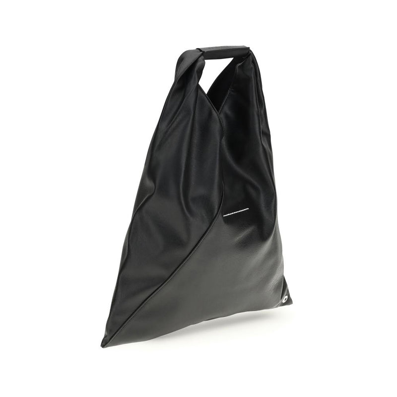 MM6 Black Polyethylene Handbag - Minimalist Elegance for Every Occasion
