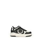 Philipp Plein Black Calf Leather Bos Taurus Athletic Sneakers