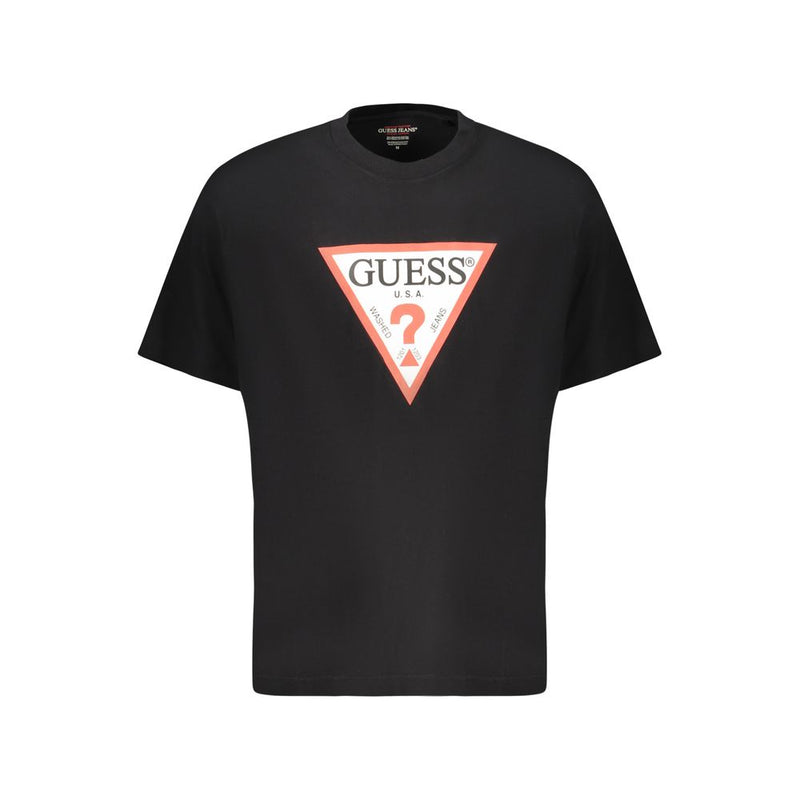 Guess Jeans Black Cotton Men's T-Shirt - Urban Style