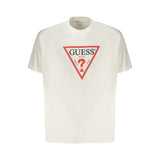 Guess Jeans White Cotton Men's T-Shirt - Timeless Style