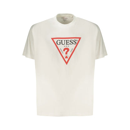 T-shirt Guess Jeans blanc en coton pour homme