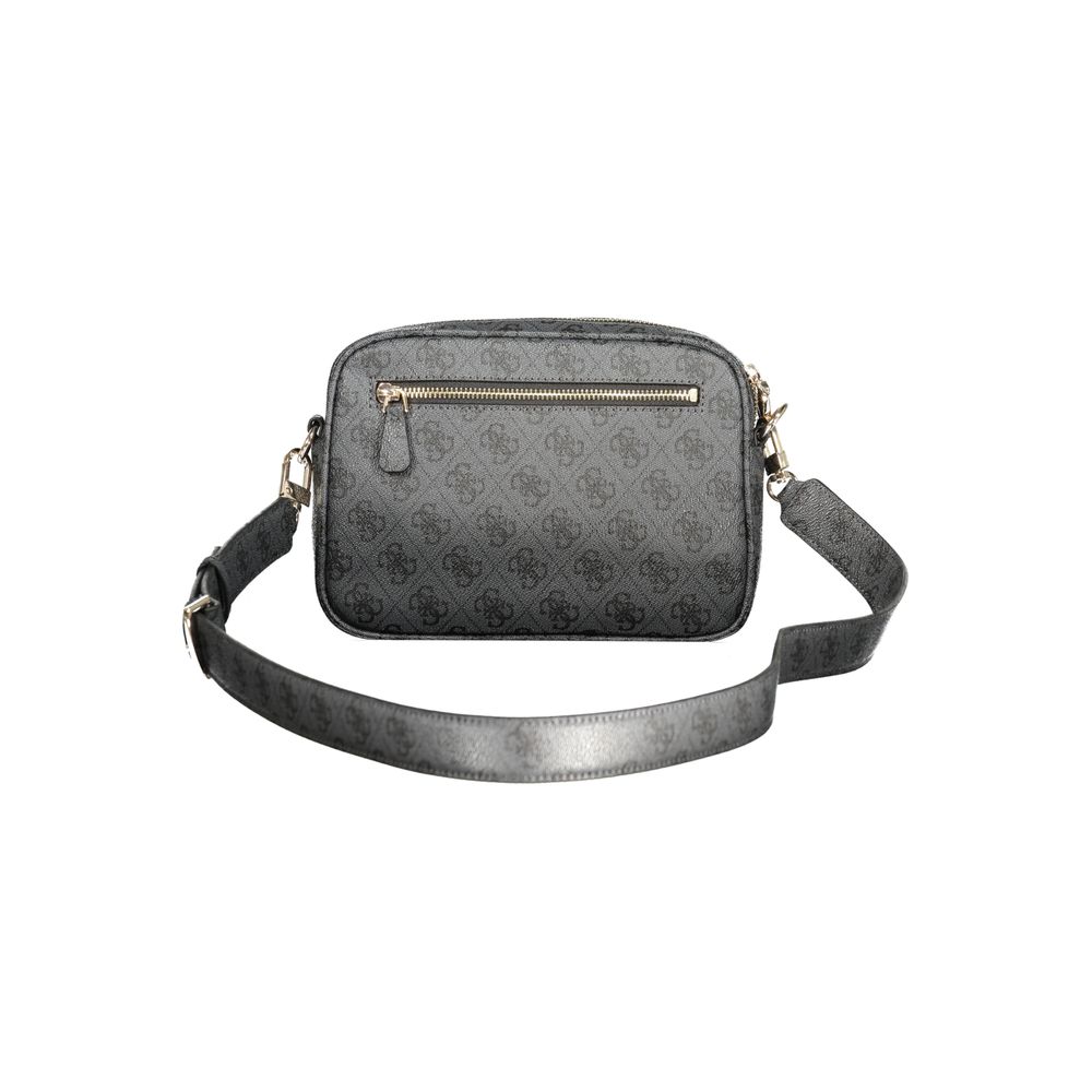 Guess Jeans Black Faux Leather Handbag for Women