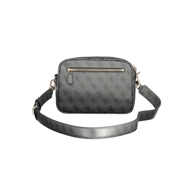 Guess Jeans Black Faux Leather Handbag for Women