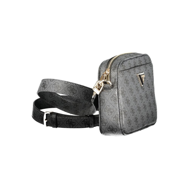 Guess Jeans Black Faux Leather Handbag for Women