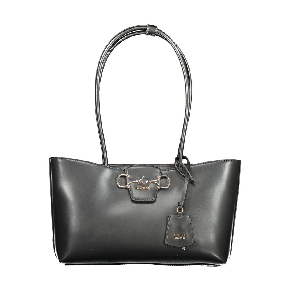Guess Jeans Black Polyurethane Handbag for Women - Stylish & Versatile