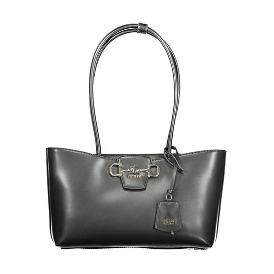 Guess Jeans Black Polyurethane Handbag for Women - Stylish & Versatile