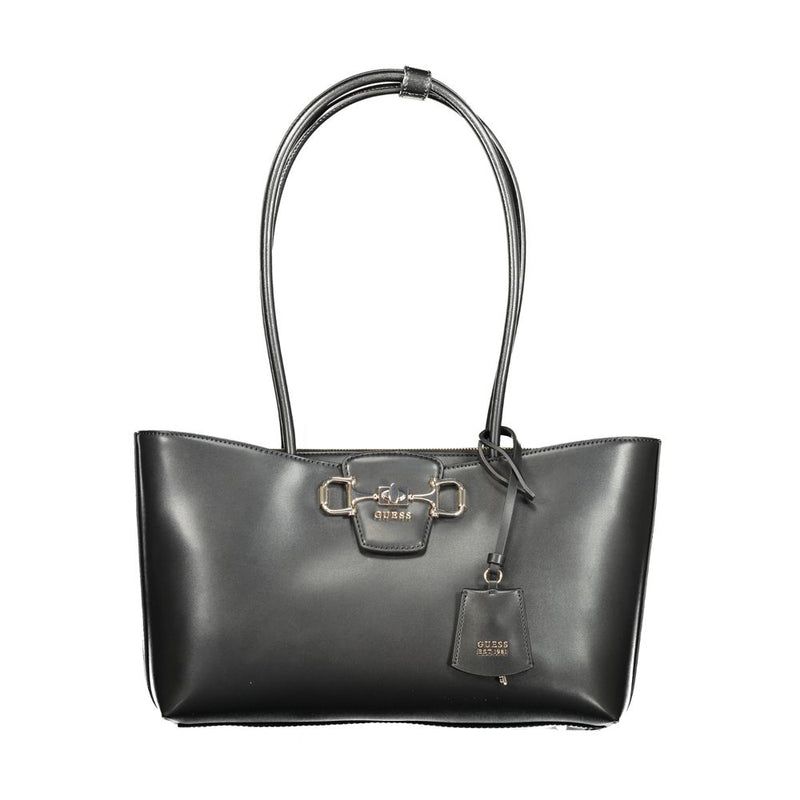 Guess Jeans Black Polyurethane Handbag for Women - Stylish & Versatile