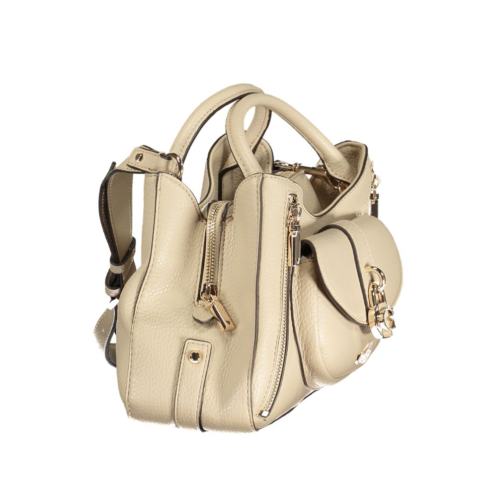 Guess Jeans Beige Polyurethane Handbag for Women