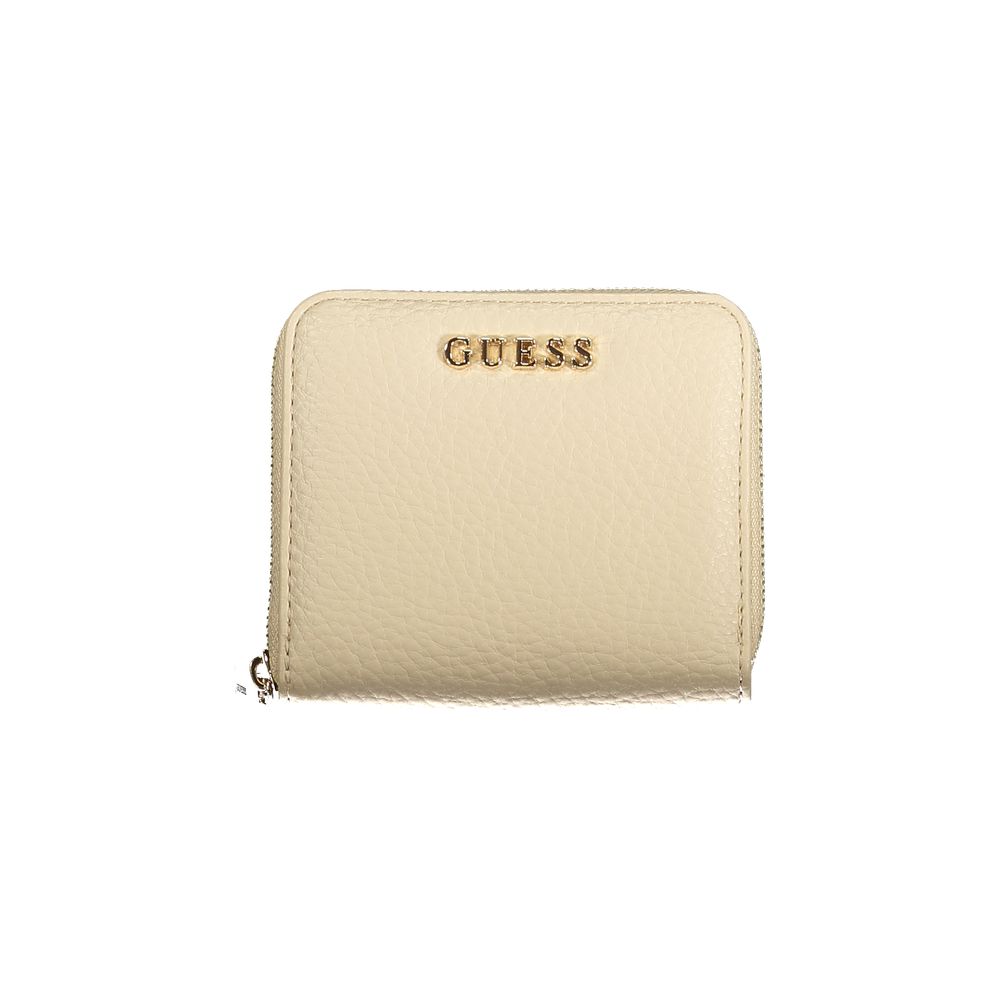 Guess Jeans Beige Polyurethane Women's Wallet - Chic & Durable