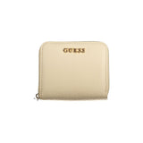 Guess Jeans Beige Polyurethane Women's Wallet - Chic & Durable