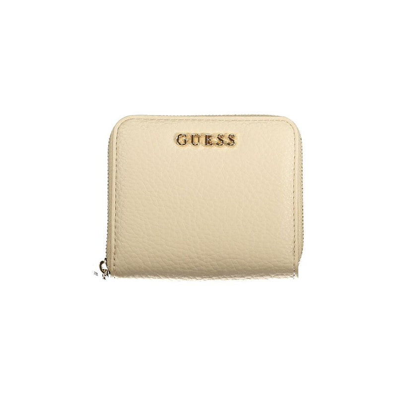 Guess Jeans Beige Polyurethane Women's Wallet - Chic & Durable