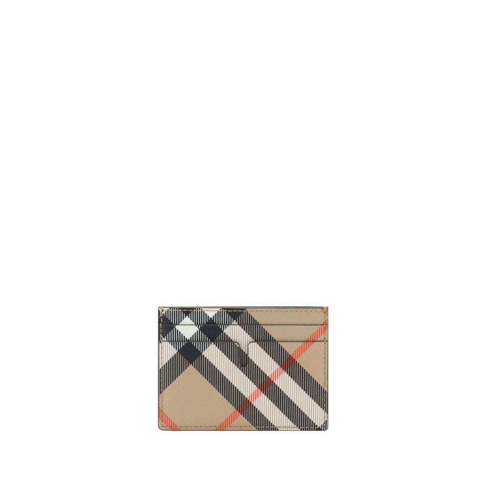 Porte-cartes Burberry en coton beige