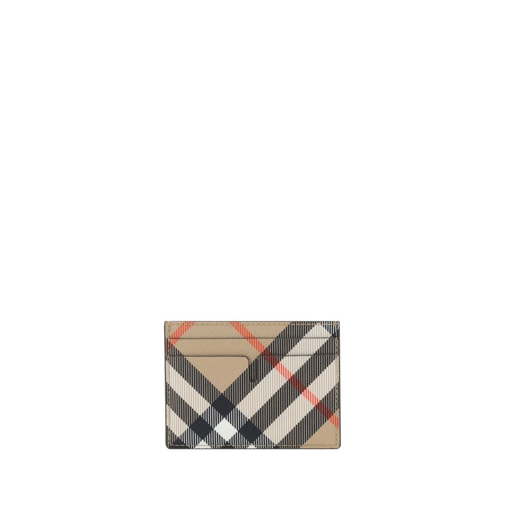 Porte-cartes Burberry en coton beige