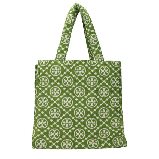 Tory Burch Green Cotton-Like Shoulder Bag - Stylish & Functional