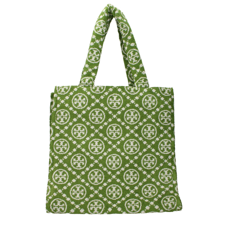 Tory Burch Green Cotton-Like Shoulder Bag - Stylish & Functional
