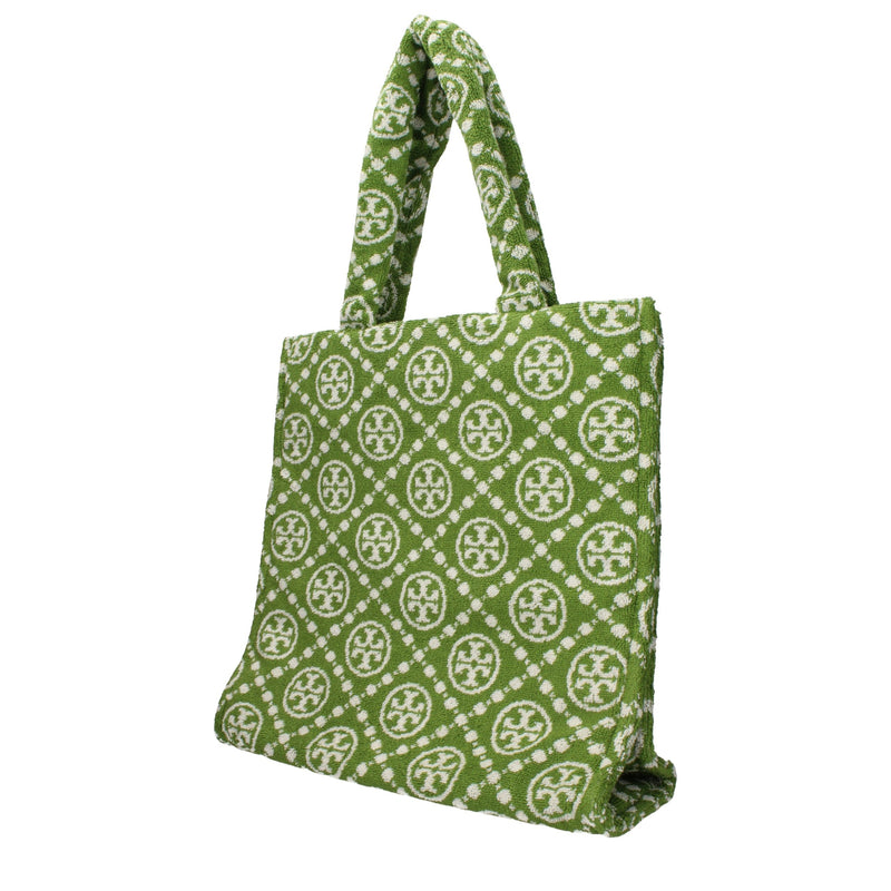 Tory Burch Green Cotton-Like Shoulder Bag - Stylish & Functional