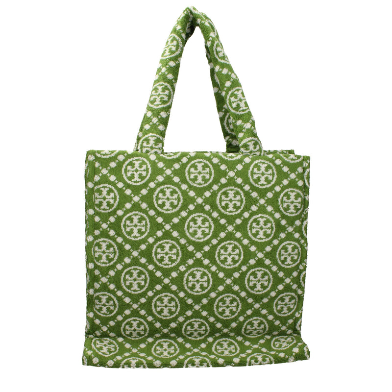Tory Burch Green Cotton-Like Shoulder Bag - Stylish & Functional
