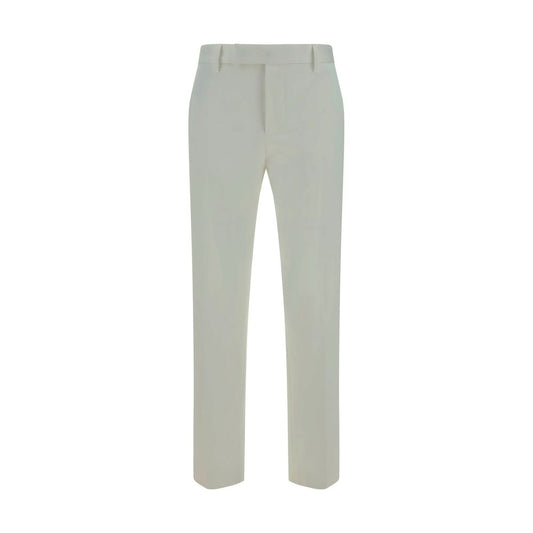 PT Torino White Cotton Casual Pants for Men