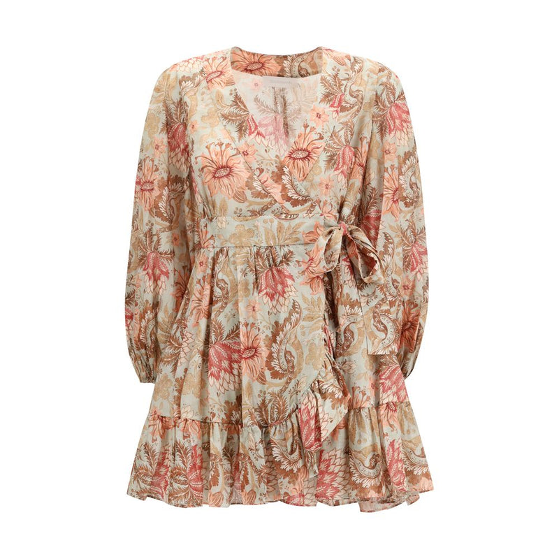 Zimmermann Daylight Wrap Mini Dress - Élégance Multicolore en Coton