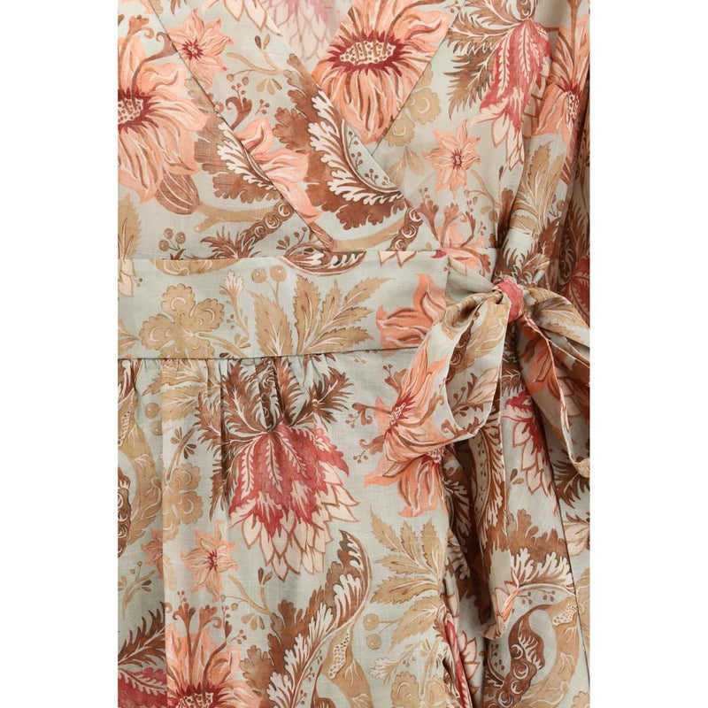 Zimmermann Daylight Wrap Mini Dress - Élégance Multicolore en Coton